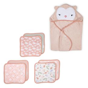 Ingenuity Clean & Cuddly™ Hooded Baby Bathrobe - Grazer™ & Clean & Cuddly™ Hooded Character Towel - Grazer™ & Clean & Cuddly™ 6-Pack Terry Washcloth Set - Grazer™