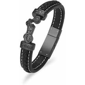 constantlife Motorcycle Cremation Bracelet for Ashes for Men Braided Leather Wristband Cuff Bangle Memorial Urn Jewelry Motorbike Racer Funeral Keepsake Gift