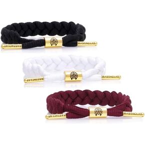 Rastaclat Original Hand Braided Core Collection Adjustable Men’s Bracelets | Set of 3 Braided Bracelets (Medium/Large)