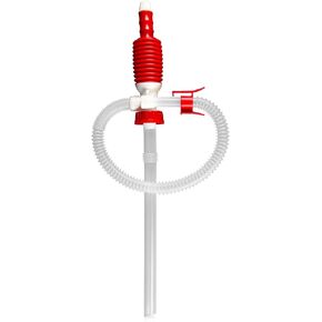 TERA PUMP Manual Portable Fuel Transfer Pump, 2.2ft Discharge Hose, Build-in clip on the nozzle, Easy & Durable Siphon Pump, Transfers at 3 GPM, 3PK of Adapters included (1 Pack)