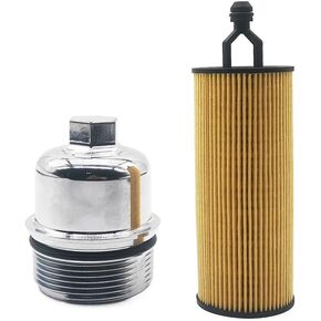 GOLACOD Oil Filter Housing Cap with Oil Filter Compatible with Wrangler Chrysler 200 Chrysler 300 Dodge Charger Challenger Ram 1500 Replaces 917-190 68191349AA 68191350AA