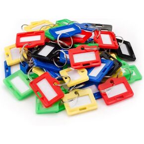 Barska Multi-Purpose Key Tags with Write-On Labels & Ring Holders - 50 White Tags