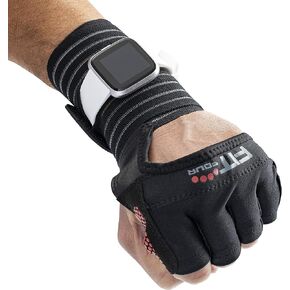 Fit Four OCR Slit Grip Gloves, Official Glove of OCR | Obstacle Course Racing & Mud Run Hand Protection | Wrist Support with Slit for Fitness Watch