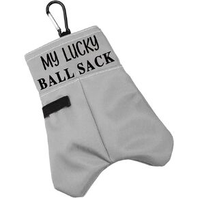BLUPARK Funny Golf Ball Pouch My Lucky Ball Sack Golf Ball Storage Bag for Uncle Dad Grandpa