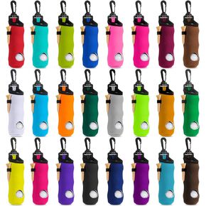 WILLBOND 24 Pieces Golf Ball Carry Bag Neoprene Golf Tee Holder Pouch Portable Golf Ball Holder with Hook Keychain Belt Clip Golf Ball Bag Pouch Storage Gifts Accessories for Men Women Carry