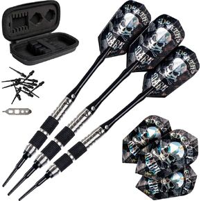Viper Desperado 80% Tungsten Soft Tip Darts with Storage/Travel Case: Death Mark, 18 Grams