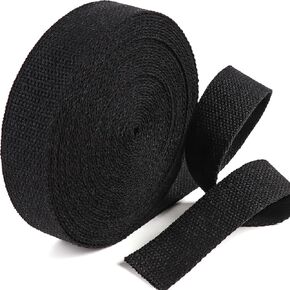 24 Yards Cotton Webbing 1 Inch -Webbing Straps for Bags-Heavy Webbing 1 inch for Backpack Straps Belt Bag Purse Straps Ribbon DIY Crafts Decoration(1 inch Black)