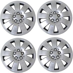 Tuningpros WC3-14-1004-B - Pack of 4 Hubcaps - 14-Inches | Black | Style 004 Style Snap-On (Pop-On) Type Matte Black Wheel Covers Hub-caps