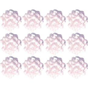 The Gift Wrap Company Decorative Confetti Gift Bows, Medium, White, pack of 12