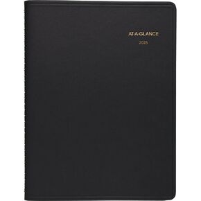 AT-A-GLANCE 2023 Monthly Planner, 9" x 11", Large, 15 Months, Black (7026005)