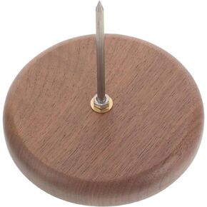 VILLCASE Receipt Holder Spike, Paper Spike Bill Fork Straight Rod with Wood Base, Desk Ticket Spike Paper Memo Holder Receipts Check Spindle Spike Stick for Restaurant Office