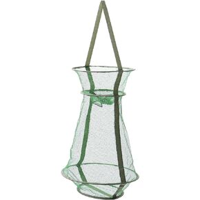 PATIKIL Fishing Keep Net, Collapsible Fish Basket Mesh Coating Nylon Fishing Bait Mesh for Keeping Fishes Crayfish Minnows