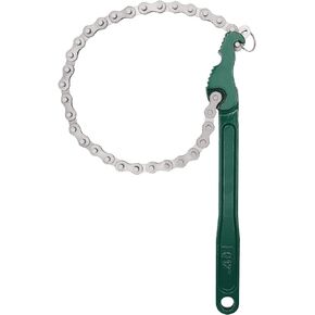 Jeemiter Heavy Duty Ratcheting Chain Wrench, 12 Inches Automotive Oil Fuel Filter Chain Wrench fits 1.5" to 6" Diameter Pliers Adjustable Removal Remover Tool