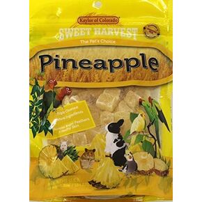 Sweet Harvest Pineapple Treat, 6.5 Oz Bag - Real Fruit for Birds and Small Animals - Rabbits, Hamsters, Guinea Pigs, Mice, Gerbils, Rats, Cockatiels, Parrots, Macaws, Conures