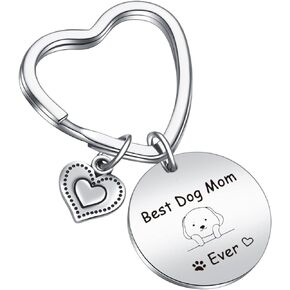 JIUSHUN Dog Mom Keychain Veterinarian Jewelry Pet Lover Keyring Mothers Day Gifts Dog Person Jewelry