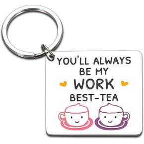 Work Bestie Gift Funny Gift for Women Coworker Leaving Go Away Retirement Gifts Keychain Gift for Boss Lady Christmas Birthday Gift for Female Friend Office Thank You Appreciation Gift for Boss