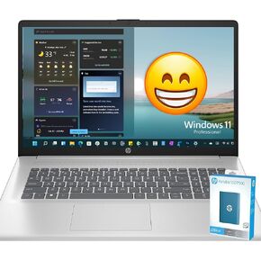 HP Elite 17.3" FHD Laptop for Small Business and College Students, 64GB RAM, 2.2TB SSD Storage(2TB PCIe & 250GB P500 External), Intel 6-Core Processor (Beats Intel Core i7-1065G7), Windows 11 Pro