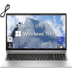 HP Elitebook 650 G10 كمبيوتر محمول للأعمال مقاس 15.6 بوصة FHD، الجيل الثالث عشر Intel 10-Core i7-1355U، ذاكرة الوصول العشوائي DDR4 سعة 64 جيجابايت، 2 تيرابايت PCIe SSD، WiFi 6E، BT 5.3، لوحة مفاتيح بإضاءة خلفية، قارئ بصمات الأصابع، Windows 11 Pro، كابل AZ in Kuwait