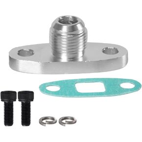 مجموعة محول حشية الحافة 10AN Turbo Oil مدخل شفة ملائمة متوافقة مع منفذ تصريف الزيت التوربيني T3 T4، تتضمن شفة/حشية/مسامير من الفولاذ المقاوم للصدأ in Kuwait