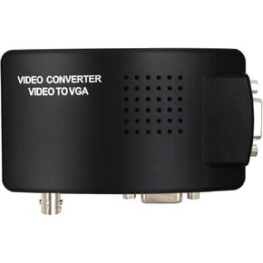 HDSUNWSTD Portable BNC to VGA Video Converter Composite S-Video Input to PC VGA Out Adapter Digital Switch Box for PC MACTV Camera DVD DVR