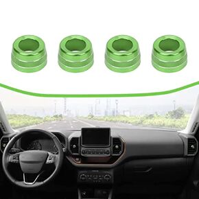 Voodonala Air Conditioner Dash Vent Switch Knob Trim for 2021-2024 Ford Bronco Sport,Aluminum Alloy 4pcs(Orange)