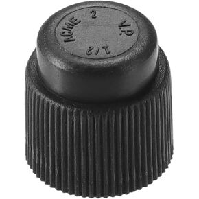 X AUTOHAUX 1pcs ID 0.40" Automotive Air Conditioner Valve Caps Air Valve Cap Dust Seal Cover Kit for Car AC System Air Conditioning Repairing ABS Plastic Black