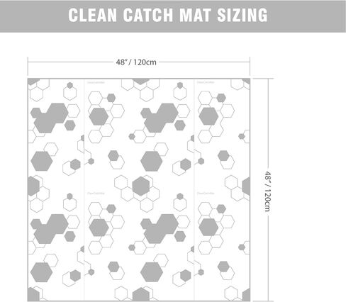 سجادة Clean Catch Mat عدد 25 سجادة للاستعمال مرة واحدة تحت الكرسي العالي - 100% قابلة للتحلل 48 بوصة × 48 بوصة غطاء أرضية أو طاولة | فطام الطفل أو الفن أو مستلزمات الكلاب للمنزل in Saudi Arabia