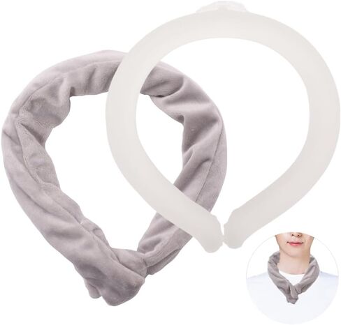 Neck Ice Pack, Ice Ring Hot Cold Therapy Soft Gel Neck Cold Pack Cooler Wrap for Pain Relief Neck Tension and Office Neck Pressure (Grey) in Saudi Arabia