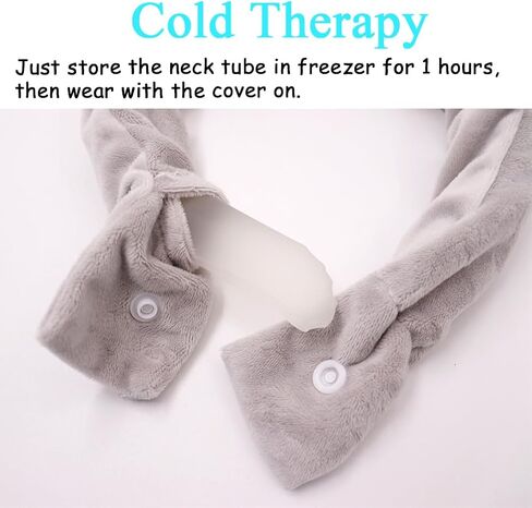 Neck Ice Pack, Ice Ring Hot Cold Therapy Soft Gel Neck Cold Pack Cooler Wrap for Pain Relief Neck Tension and Office Neck Pressure (Grey) in Saudi Arabia