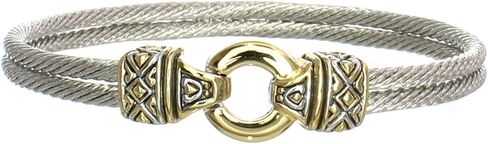 سوار من مجموعة John Medeiros Antiqua ذو لونين مقاس 7 بوصات مصنوع يدويًا في أمريكا in Kuwait