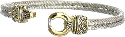 سوار من مجموعة John Medeiros Antiqua ذو لونين مقاس 7 بوصات مصنوع يدويًا في أمريكا in Kuwait