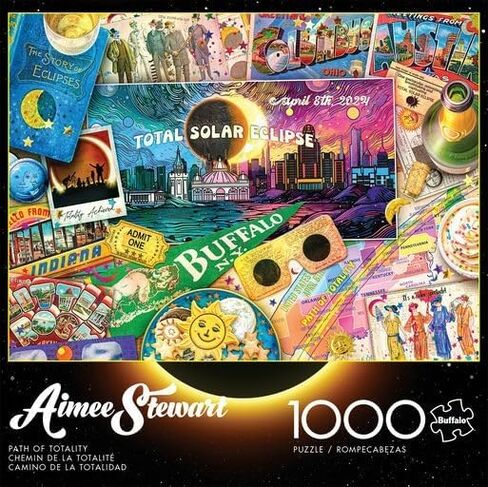 Buffalo Games - Aimee Stewart - Path of Totality - 1000 Piece Solar Eclipse Jigsaw Puzzle for Adults Challenging Puzzle Perfect for Game Nights - Finished Size 26.75 x 19.75 in Saudi Arabia