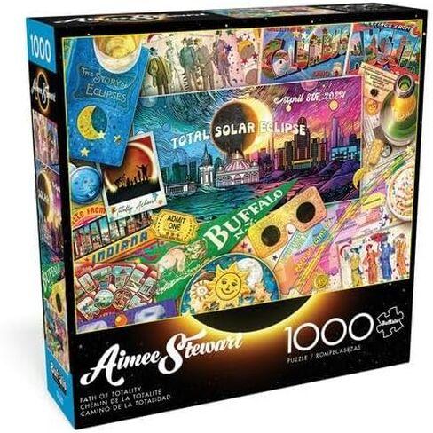 Buffalo Games - Aimee Stewart - Path of Totality - 1000 Piece Solar Eclipse Jigsaw Puzzle for Adults Challenging Puzzle Perfect for Game Nights - Finished Size 26.75 x 19.75 in Saudi Arabia