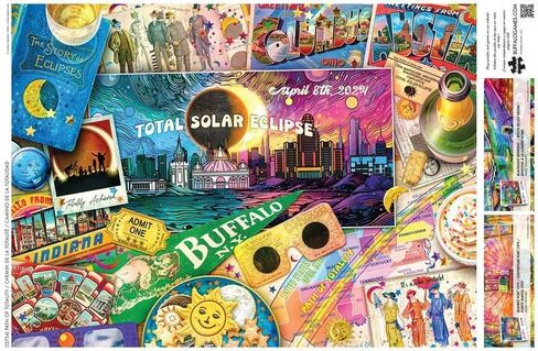 Buffalo Games - Aimee Stewart - Path of Totality - 1000 Piece Solar Eclipse Jigsaw Puzzle for Adults Challenging Puzzle Perfect for Game Nights - Finished Size 26.75 x 19.75 in Saudi Arabia