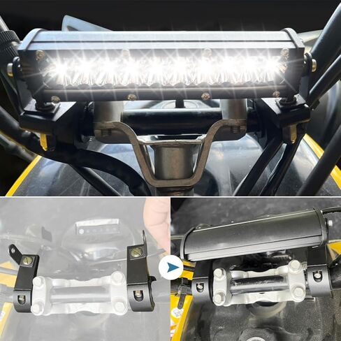 AUTOVIC Universal Light Bar Kit, Motorcycle Off Road Light Bar Waterproof with Upgrade Mounting Brackets Durable Aluminum Switch for CRF110 KLX110 TTR110 YZ250F Plug and Play fits Most 7/8" Handlebar in Saudi Arabia