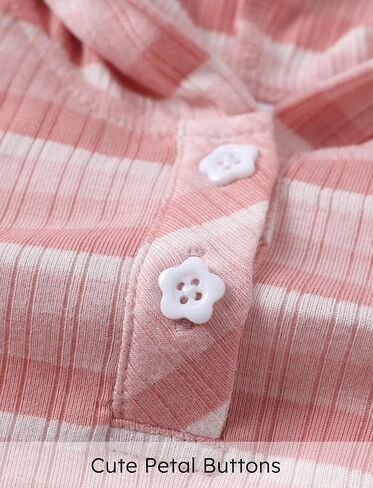 PATPAT Baby Girl's Clothes Summer Outfit Rib Sleeveless Tank Top Striped Hoodie Bubble Shorts Set 3-24M in Saudi Arabia