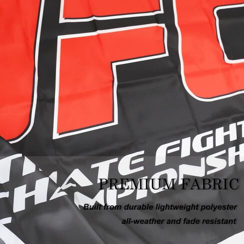 راية علم بطولة القتال النهائي UFC مقاس 3 أقدام × 5 أقدام بوليستر مع حلقتين نحاسيتين بألوان زاهية طباعة عالية الدقة لتزيين غرفة الرجل في الهواء الطلق in Saudi Arabia