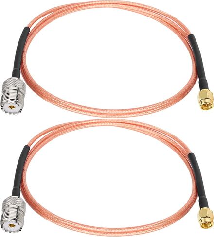XRDS -RF SMA ذكر إلى SO239 RG316 كابل 5FT 2PCS - SMA ذكر إلى SO239 UHF كابل هوائي أنثى - أداء عالي منخفض الخسارة - لراديو هام، راديو CB، هوائي، جهاز استقبال، جهاز إرسال in Saudi Arabia