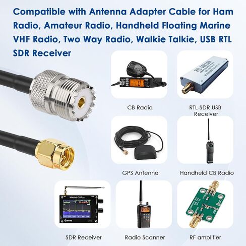 XRDS -RF SMA ذكر إلى SO239 RG316 كابل 5FT 2PCS - SMA ذكر إلى SO239 UHF كابل هوائي أنثى - أداء عالي منخفض الخسارة - لراديو هام، راديو CB، هوائي، جهاز استقبال، جهاز إرسال in Saudi Arabia