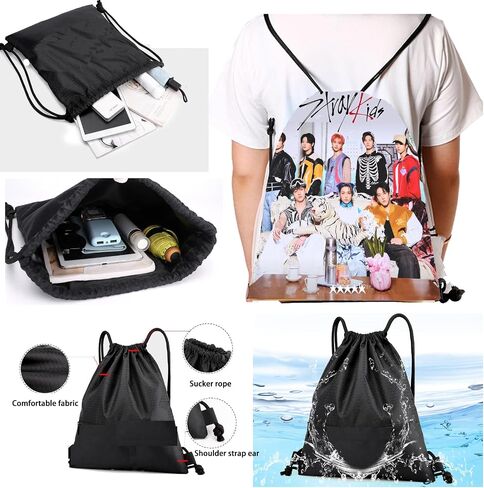 تتضمن منتجات POKOPUS Stray Kids Merch حقيبة برباط وحقيبة للعملات المعدنية وبطاقة الهوية وملصقات الحبل وسلسلة المفاتيح بوتو دبوس حامل هاتف بضائع KPOP in Kuwait