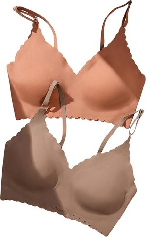 Verdusa Women's 5Pack Padded Seamless Bralettes Bra Camisole Top Everyday Bras Multi Pink X-Large in Saudi Arabia
