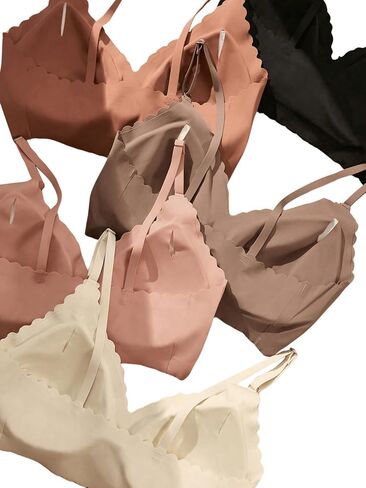 Verdusa Women's 5Pack Padded Seamless Bralettes Bra Camisole Top Everyday Bras Multi Pink X-Large in Saudi Arabia