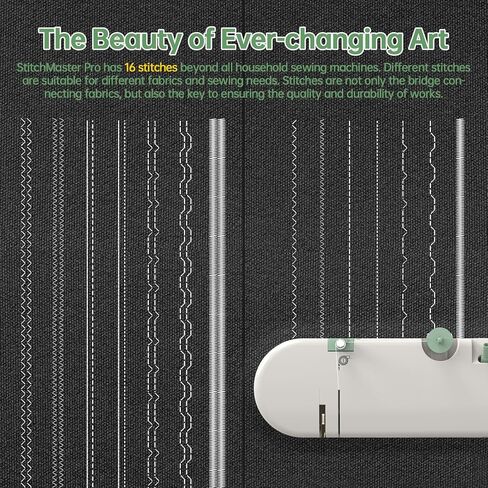 StitchMaster Pro：Ballet on twin needles.Sewing machine，sewing machine for beginners，Double needle and double thread, 16 kinds of stitches.Sewing machine for Household,sewing machine for adults. in Kuwait