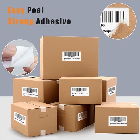 Duofire FBA Barcode Label Stickers 44 up A4(10Sheets, 440Labels) 44-up Labels 48.5 X 25.4 Mm on A4(1 X 1.9 Inches), White Self Adhesive Shipping Mailing Stickers for Laser/Inkjet Printer in Saudi Arabia