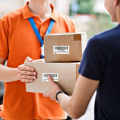 Duofire FBA Barcode Label Stickers 44 up A4(10Sheets, 440Labels) 44-up Labels 48.5 X 25.4 Mm on A4(1 X 1.9 Inches), White Self Adhesive Shipping Mailing Stickers for Laser/Inkjet Printer in Kuwait