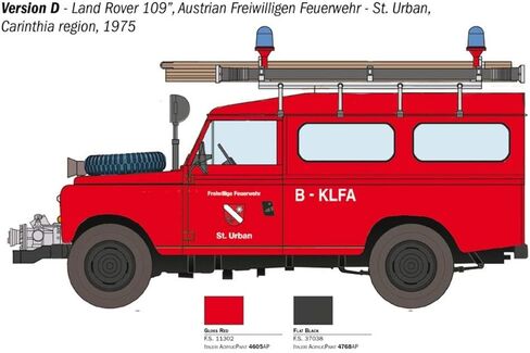 Italeri 3660S 3660S-1:24 Land Rover Fire Truck, Building, Stand Model Making, Crafts, Hobby, Gluing, Plastic Construction Kit, Unlackiert in Saudi Arabia