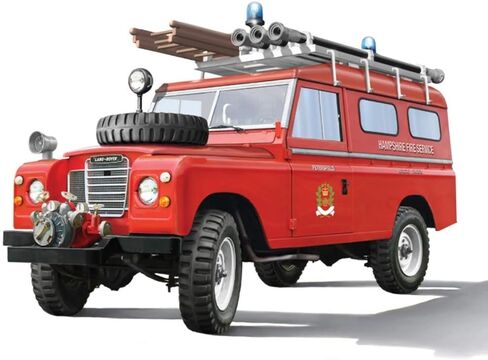 Italeri 3660S 3660S-1:24 Land Rover Fire Truck, Building, Stand Model Making, Crafts, Hobby, Gluing, Plastic Construction Kit, Unlackiert in Saudi Arabia