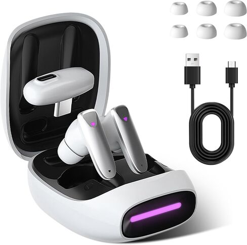 Orzero Gaming Earbuds Esports-Grade Low Latency, 2.4G USB-C Dongle BT 5.2 Dual Connection, Compatible with Quest 3/2/1 Pico PS5 Steam Deck PC Switch iOS Android Devices in Saudi Arabia