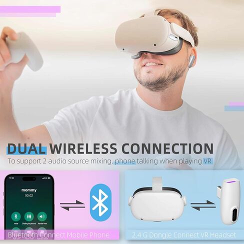 Orzero Gaming Earbuds Esports-Grade Low Latency, 2.4G USB-C Dongle BT 5.2 Dual Connection, Compatible with Quest 3/2/1 Pico PS5 Steam Deck PC Switch iOS Android Devices in Saudi Arabia