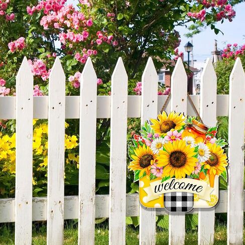 Pumpkin Welcome Door Sign Decor Hello Fall Door Sign Autumn Hanging Sign Wooden Fall Hanging Sign Rustic Fall Wreaths Plaque Door Hanger for Outdoor Porch Home 12 Inch in Saudi Arabia